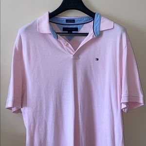 Tommy Hilfiger pink golf shirt